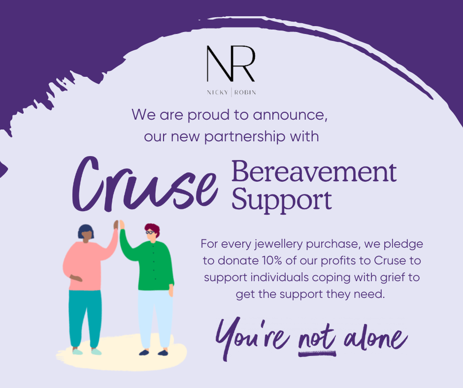 Partnering with Cruse Bereavement Support - Nicky Robin Memorial Jewellery