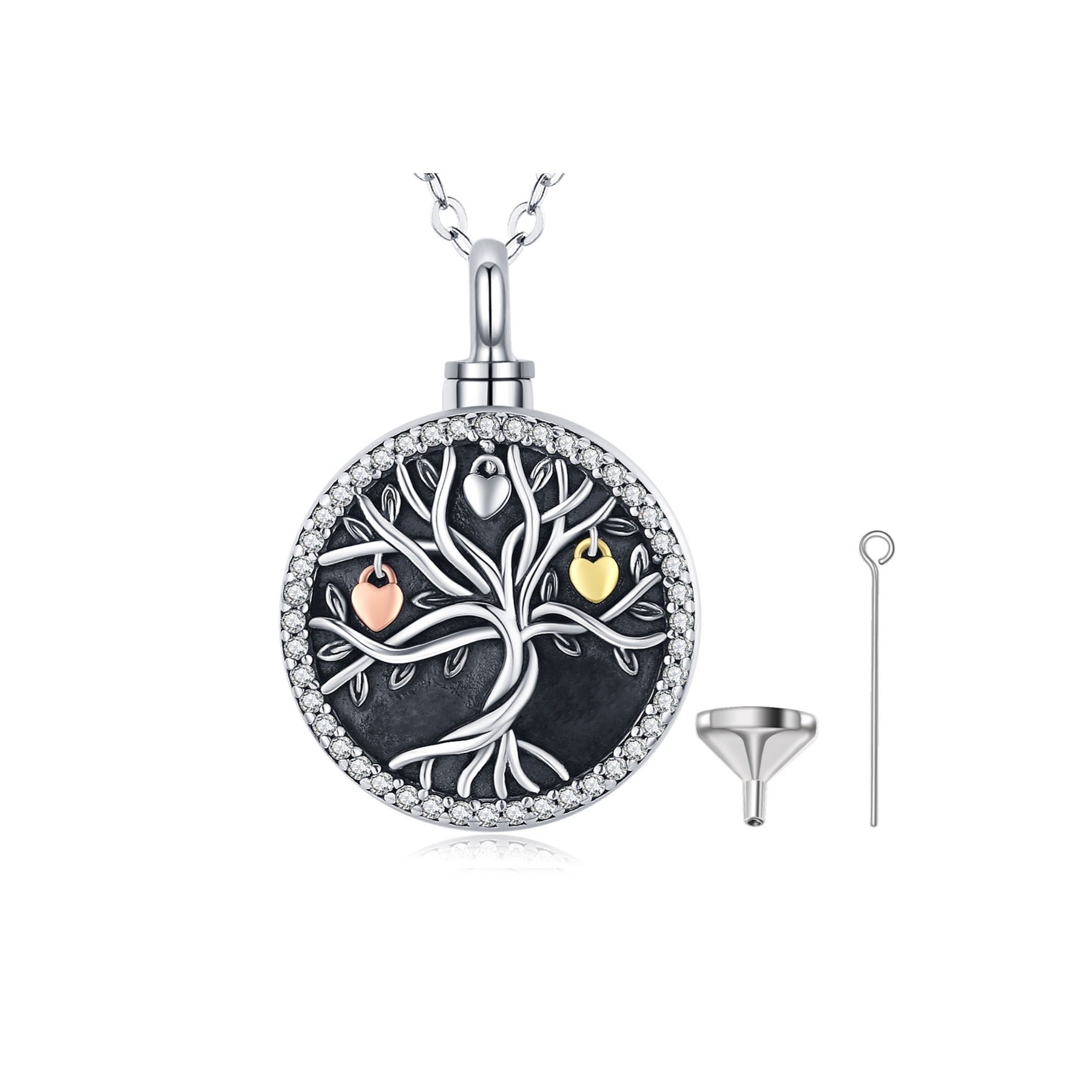 Memorial Tree of Life Self Fill Cremation Ashes Necklace