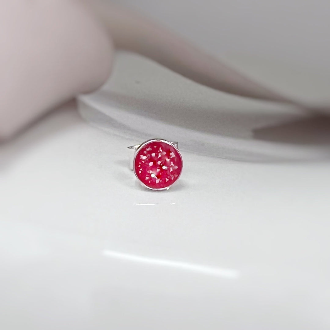 Memorial ashes single stud earring