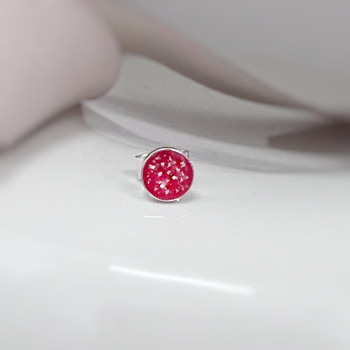 Memorial ashes single stud earring