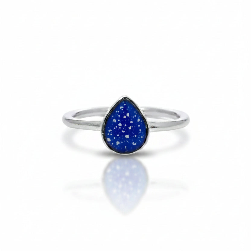 Teardrop Memorial Ashes Stacker Ring