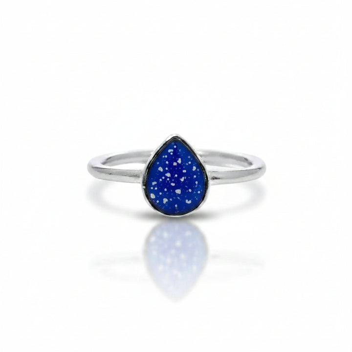 Teardrop Memorial Ashes Stacker Ring