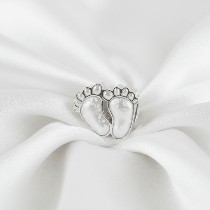 Baby Feet Memorial Charm Bead - Nicky Robin Memorial Jewellery