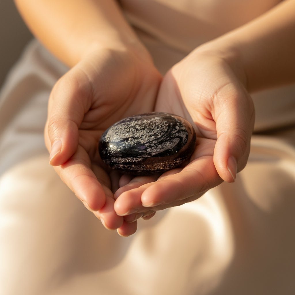 Cremation Ashes Into Glass Comfort Pebble Paperweight - Nicky Robin Memorial Jewellery