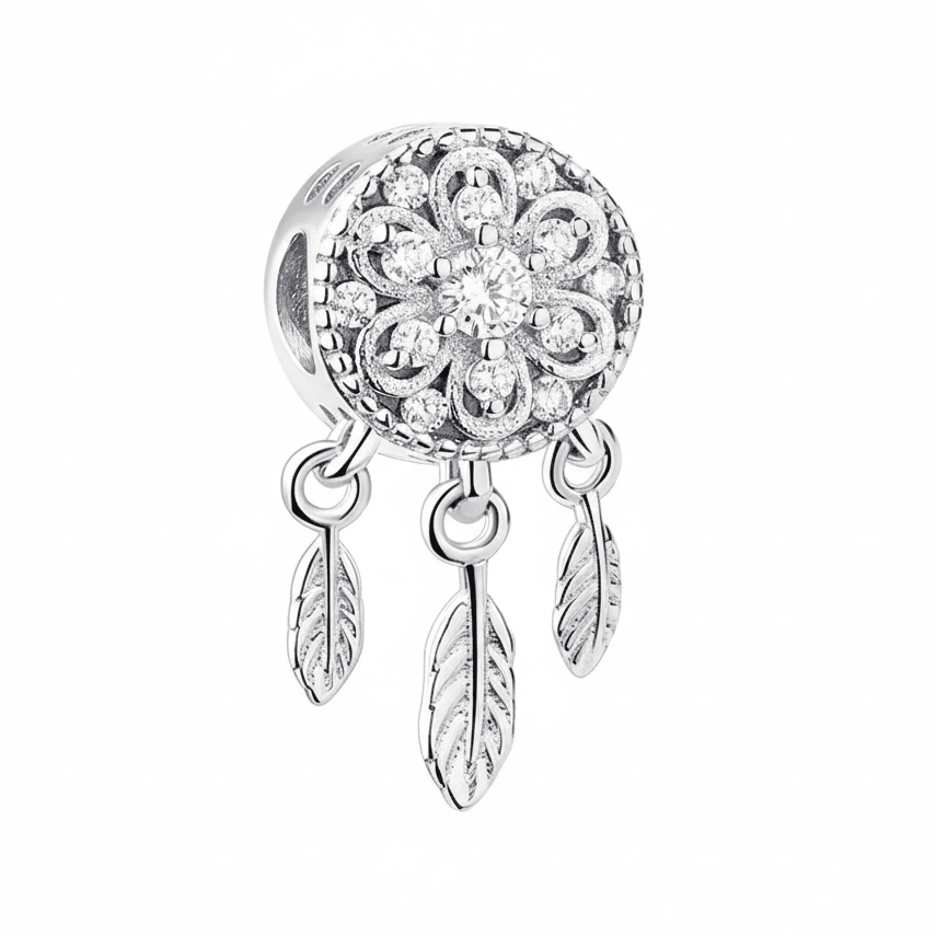 Crystal Dreamcatcher Memorial Ashes Charm Bead - Nicky Robin Memorial Jewellery