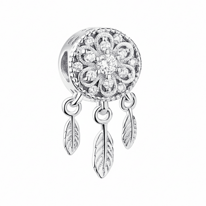 Crystal Dreamcatcher Memorial Ashes Charm Bead - Nicky Robin Memorial Jewellery