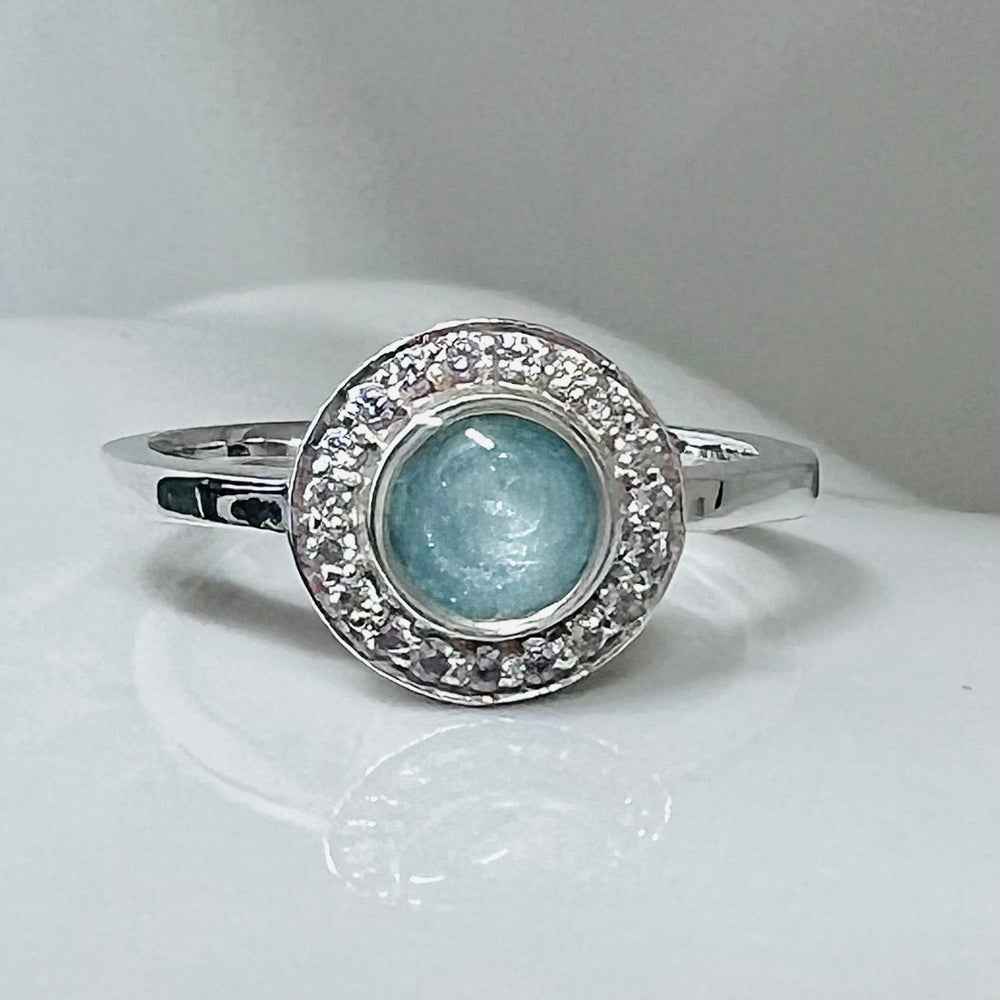 Crystal Halo Memorial Ashes Ring - Nicky Robin Memorial Jewellery