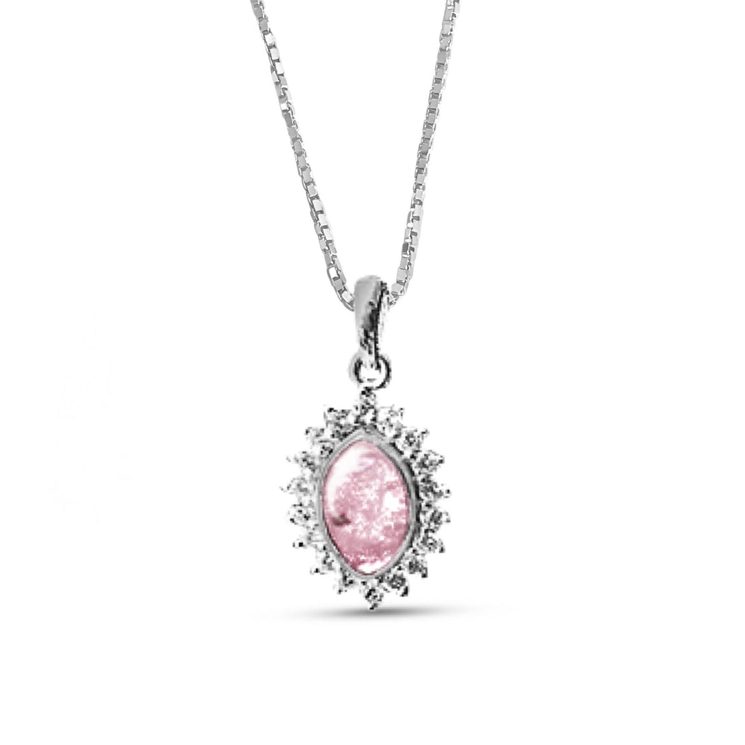Crystal Marquise Memorial Ashes Necklace - Nicky Robin Memorial Jewellery