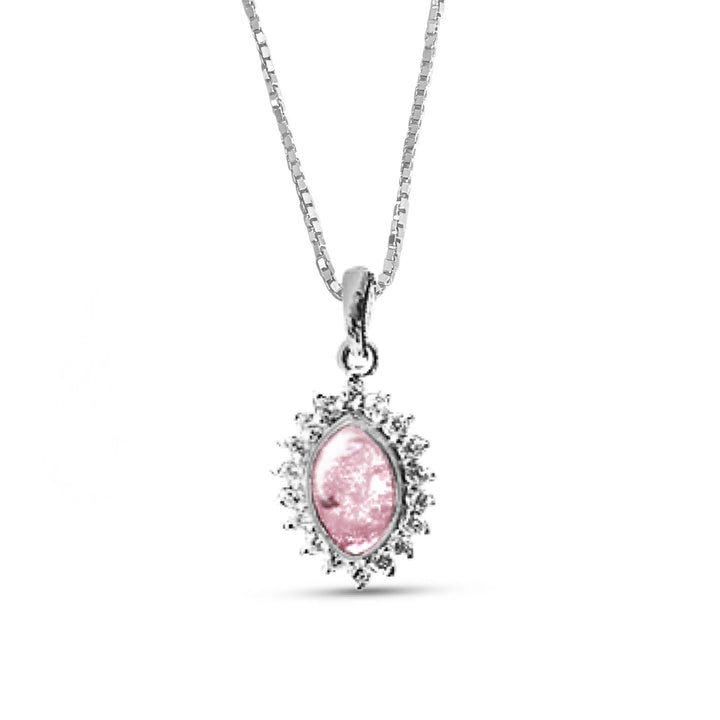 Crystal Marquise Memorial Ashes Necklace - Nicky Robin Memorial Jewellery