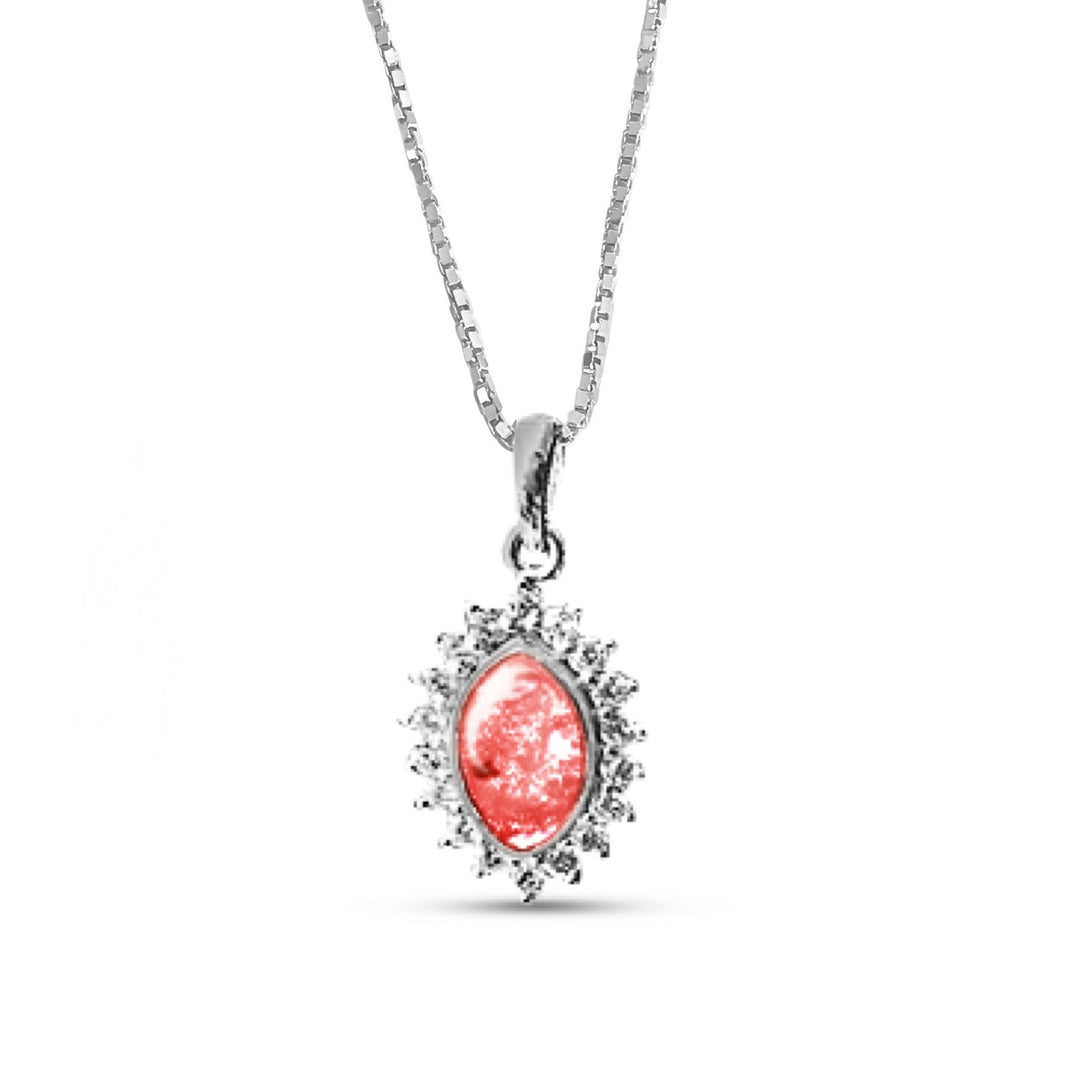 Crystal Marquise Memorial Ashes Necklace - Nicky Robin Memorial Jewellery