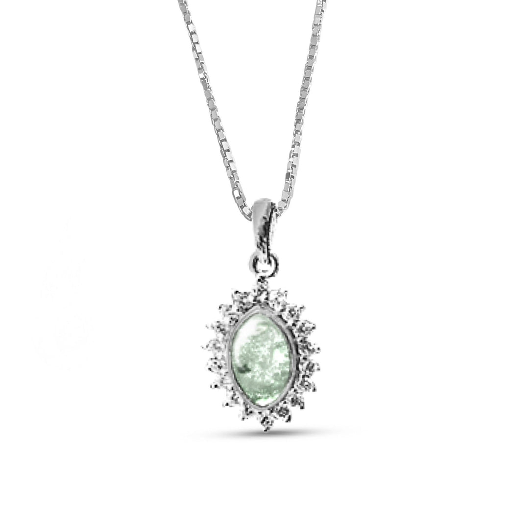 Crystal Marquise Memorial Ashes Necklace - Nicky Robin Memorial Jewellery