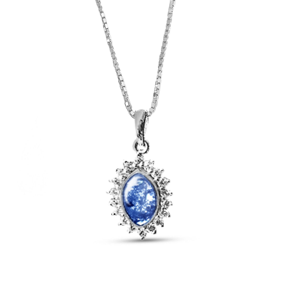 Crystal Marquise Memorial Ashes Necklace - Nicky Robin Memorial Jewellery
