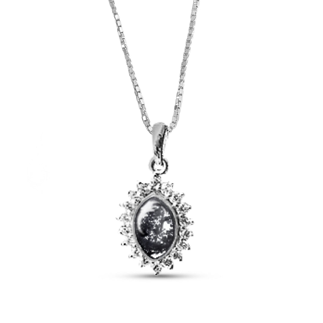 Crystal Marquise Memorial Ashes Necklace - Nicky Robin Memorial Jewellery