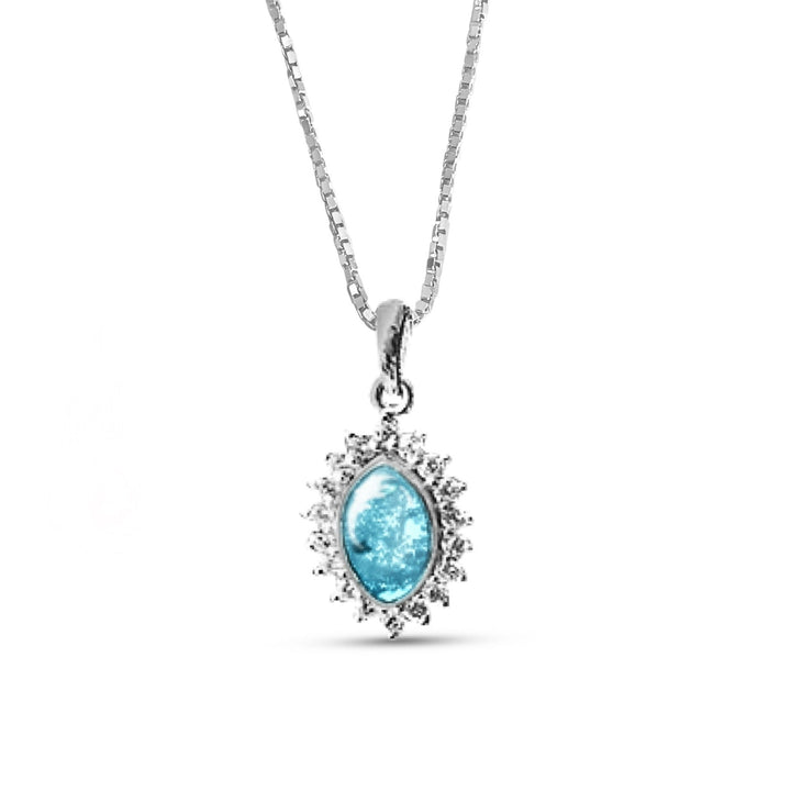 Crystal Marquise Memorial Ashes Necklace - Nicky Robin Memorial Jewellery