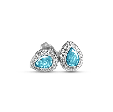 Crystal Teardrop Memorial Earrings - Nicky Robin Memorial Jewellery