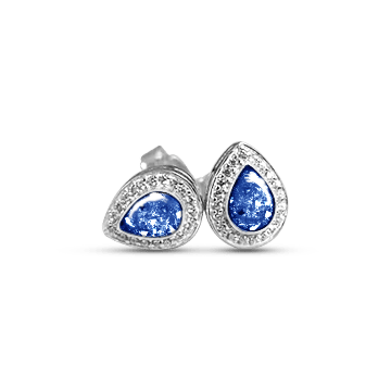 Crystal Teardrop Memorial Earrings - Nicky Robin Memorial Jewellery