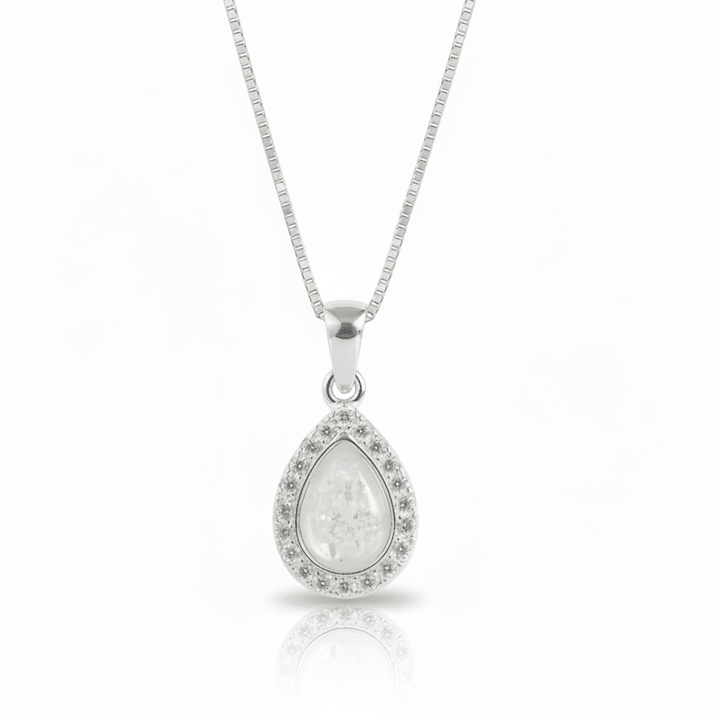 Crystal Teardrop Memorial Necklace - Nicky Robin Memorial Jewellery