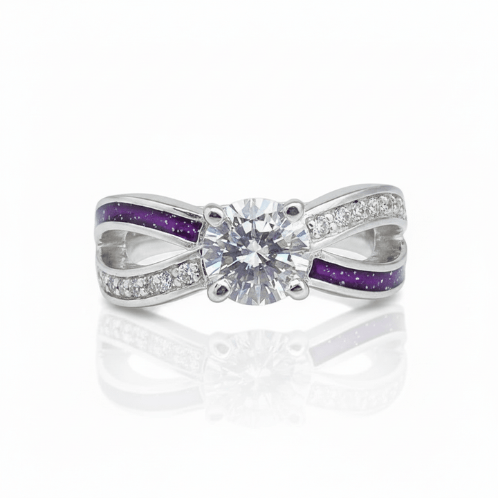 CZ Solitaire Infinity Memorial Ring - Nicky Robin Memorial Jewellery