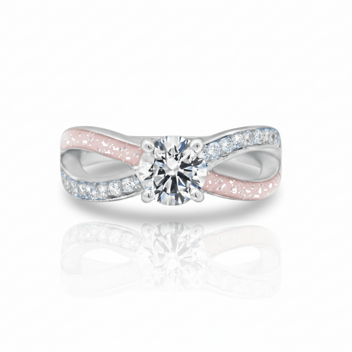 CZ Solitaire Infinity Memorial Ring - Nicky Robin Memorial Jewellery