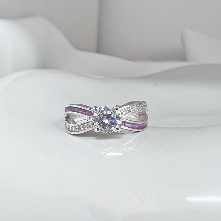 CZ Solitaire Infinity Memorial Ring - Nicky Robin Memorial Jewellery