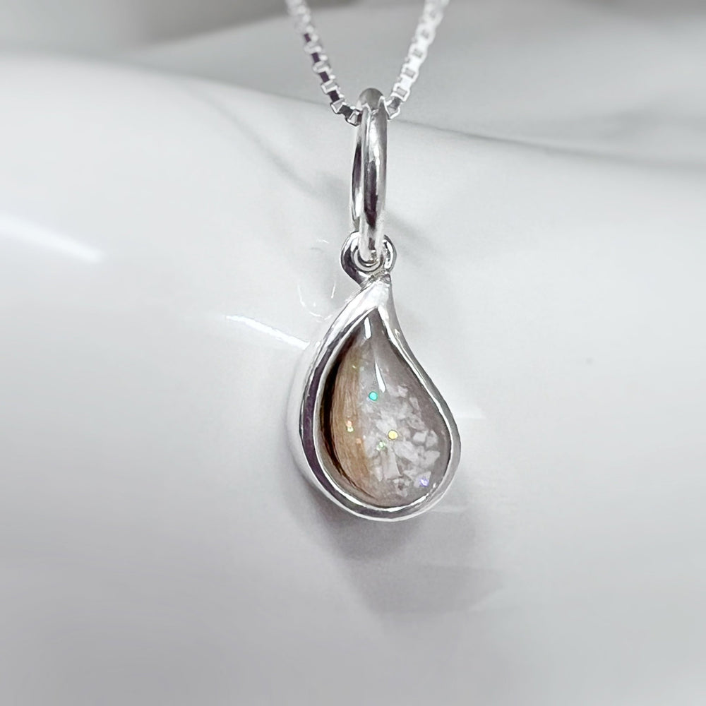 Dainty Droplet Memorial Necklace - Nicky Robin Memorial Jewellery