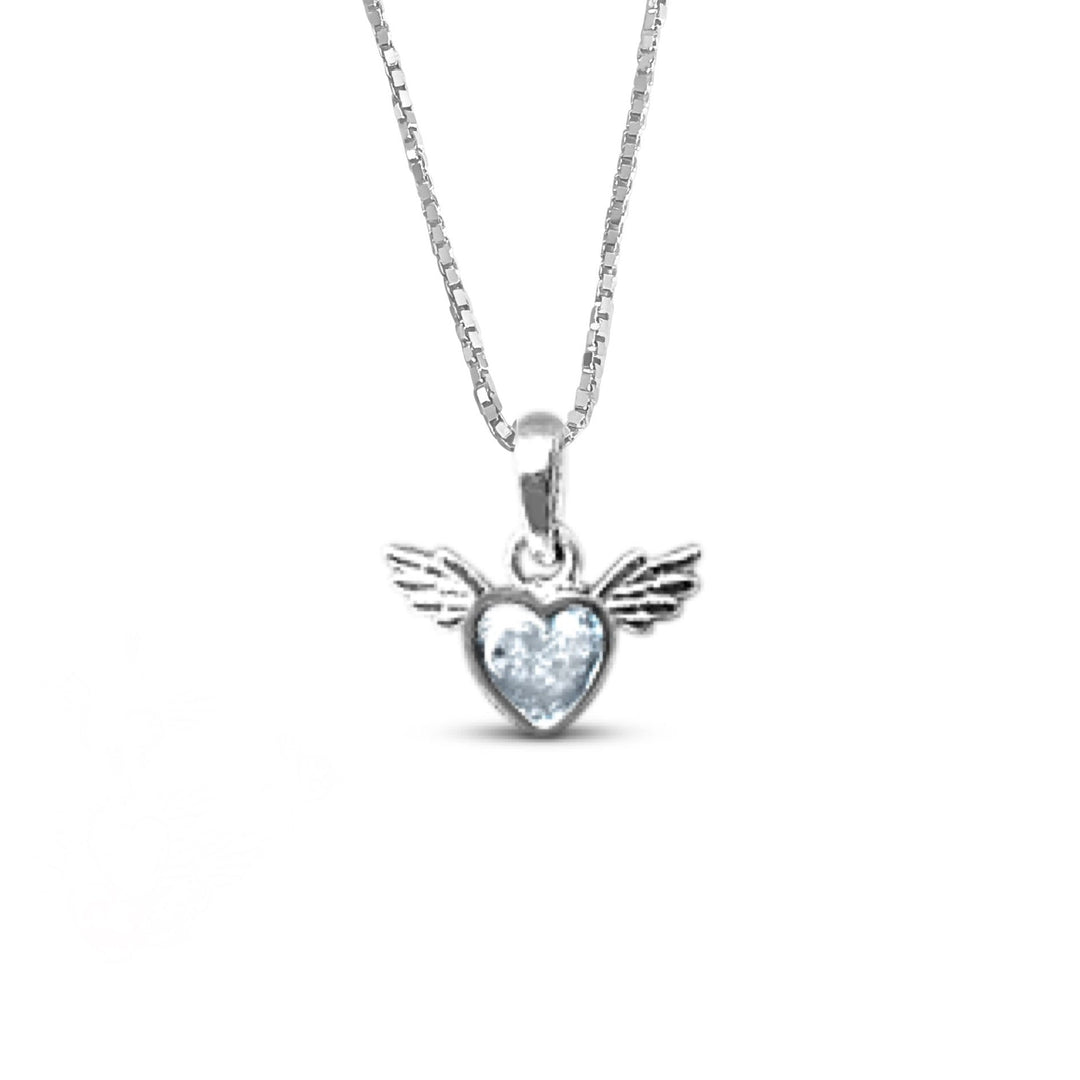 Dainty Flying High Love Heart Memorial Necklace - Nicky Robin Memorial Jewellery