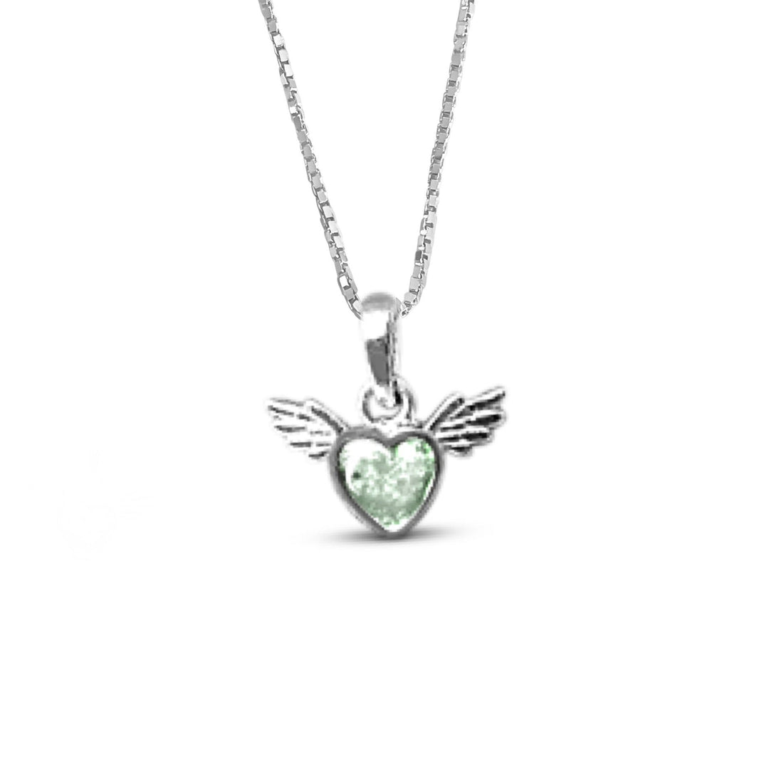 Dainty Flying High Love Heart Memorial Necklace - Nicky Robin Memorial Jewellery