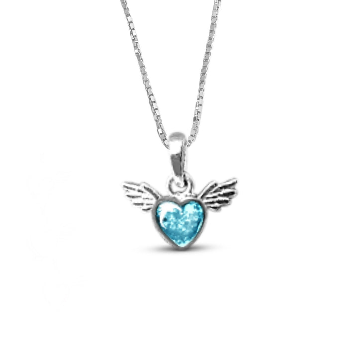 Dainty Flying High Love Heart Memorial Necklace - Nicky Robin Memorial Jewellery