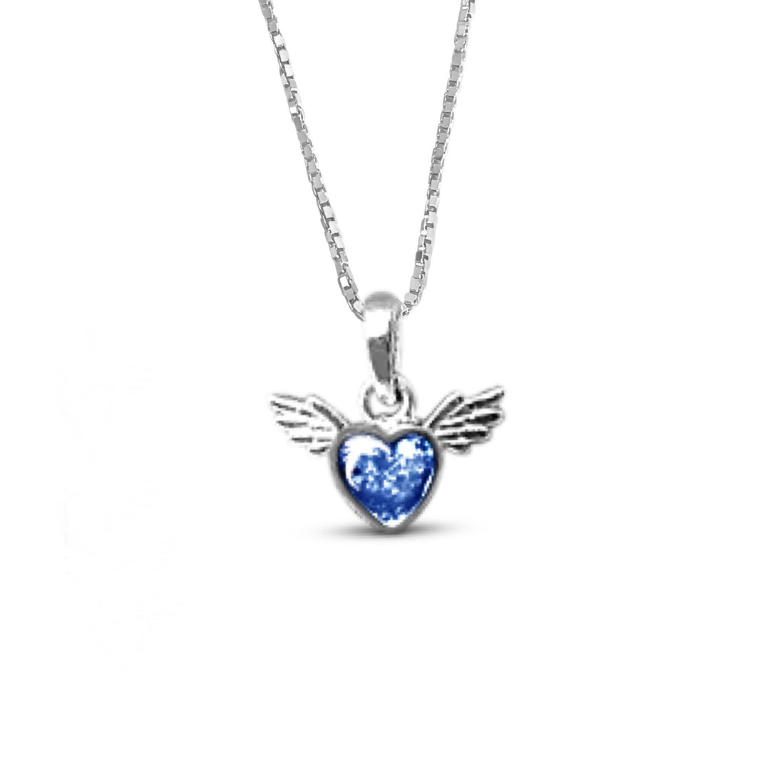 Dainty Flying High Love Heart Memorial Necklace - Nicky Robin Memorial Jewellery