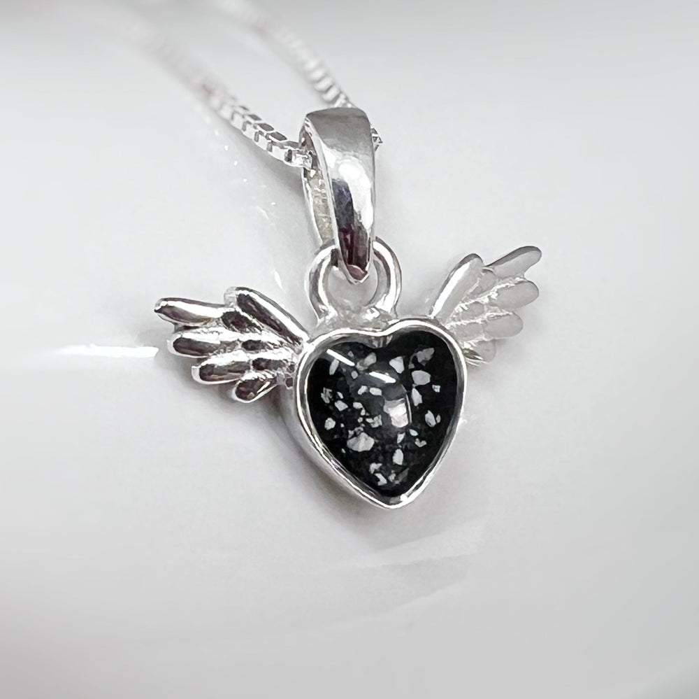 Dainty Flying High Love Heart Memorial Necklace - Nicky Robin Memorial Jewellery