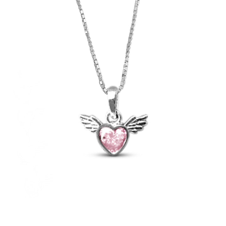 Dainty Flying High Love Heart Memorial Necklace - Nicky Robin Memorial Jewellery