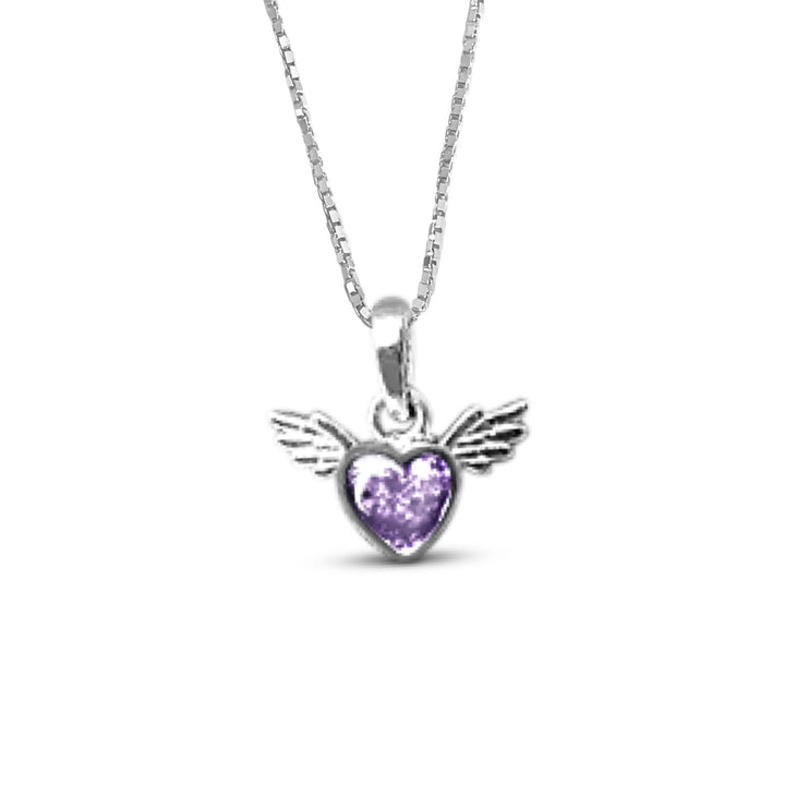 Dainty Flying High Love Heart Memorial Necklace - Nicky Robin Memorial Jewellery