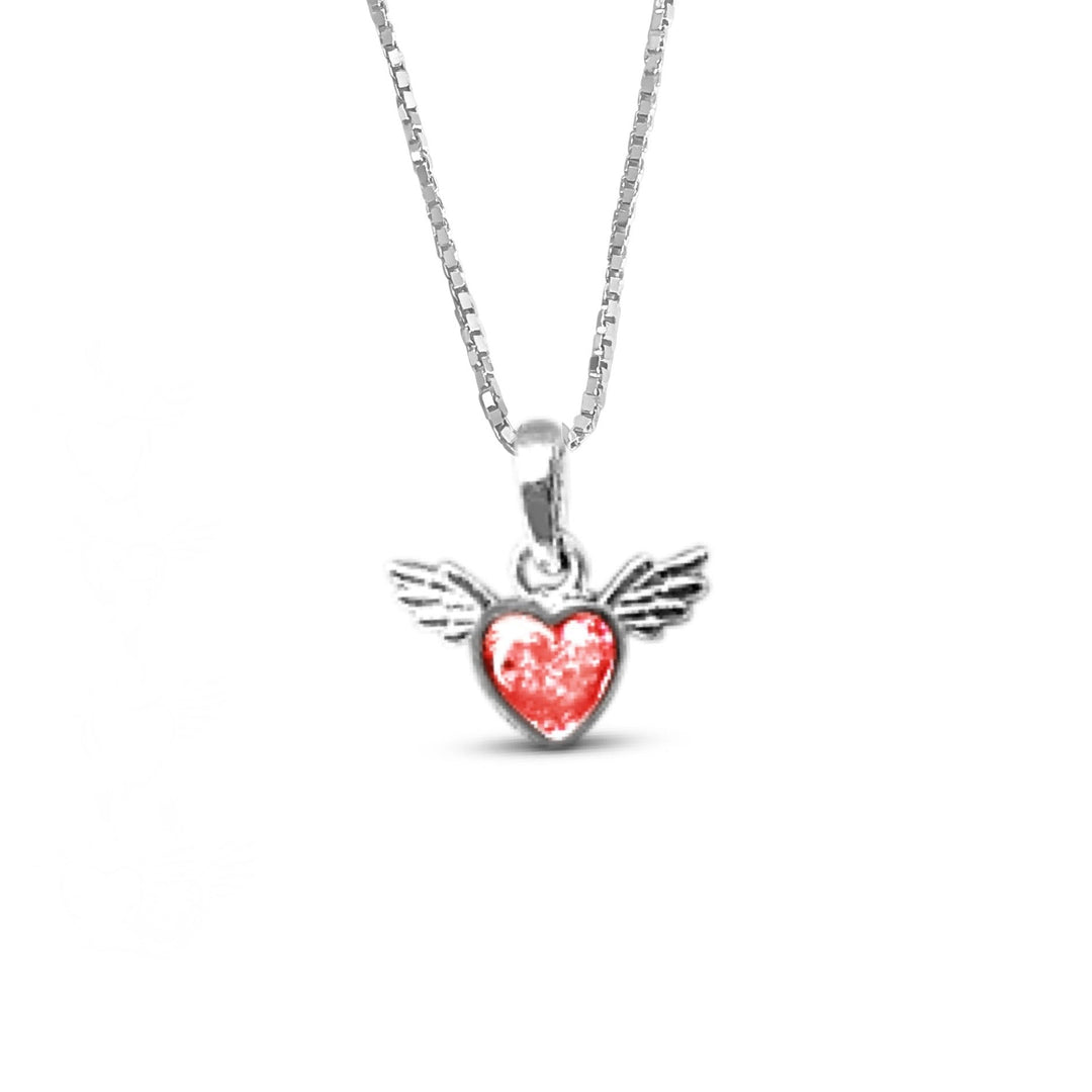 Dainty Flying High Love Heart Memorial Necklace - Nicky Robin Memorial Jewellery