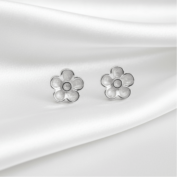 Dainty Forget Me Not Memorial Earrings - Nicky Robin Memorial Jewellery