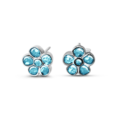 Dainty Forget Me Not Memorial Earrings - Nicky Robin Memorial Jewellery