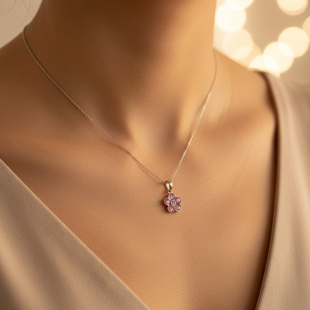 Dainty Forget Me Not Memorial Necklace - Nicky Robin Memorial Jewellery