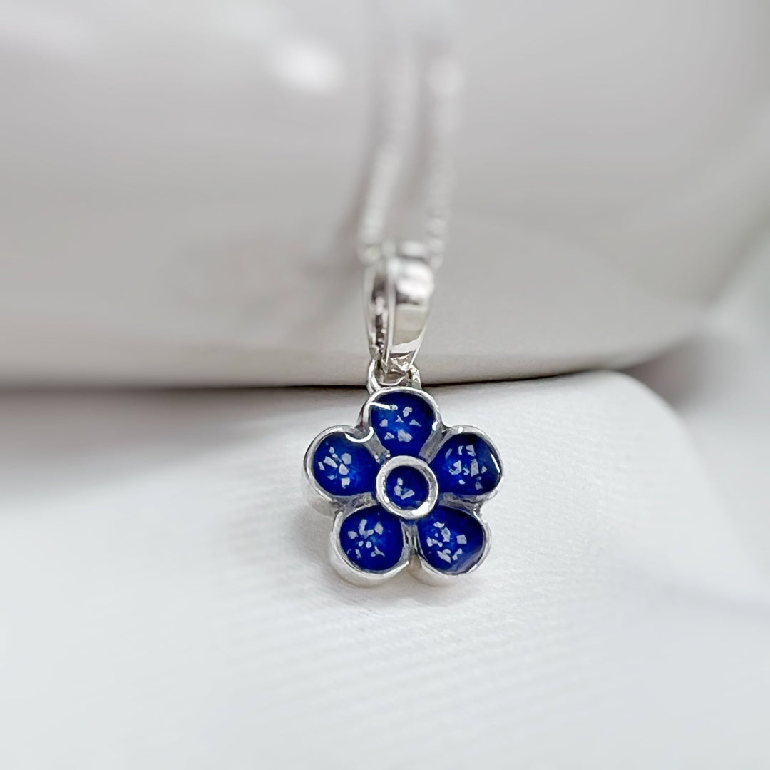 Dainty Forget Me Not Memorial Necklace - Nicky Robin Memorial Jewellery