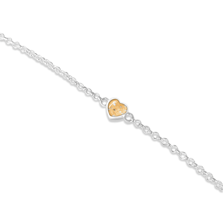 Dainty Heart Memorial Inclusions Bracelet - Nicky Robin Memorial Jewellery