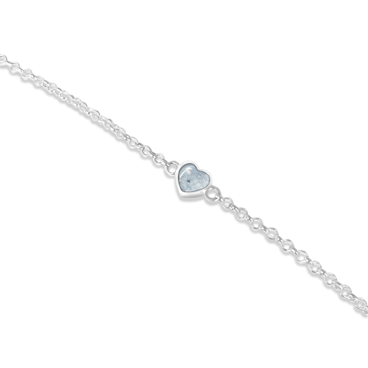 Dainty Heart Memorial Inclusions Bracelet - Nicky Robin Memorial Jewellery
