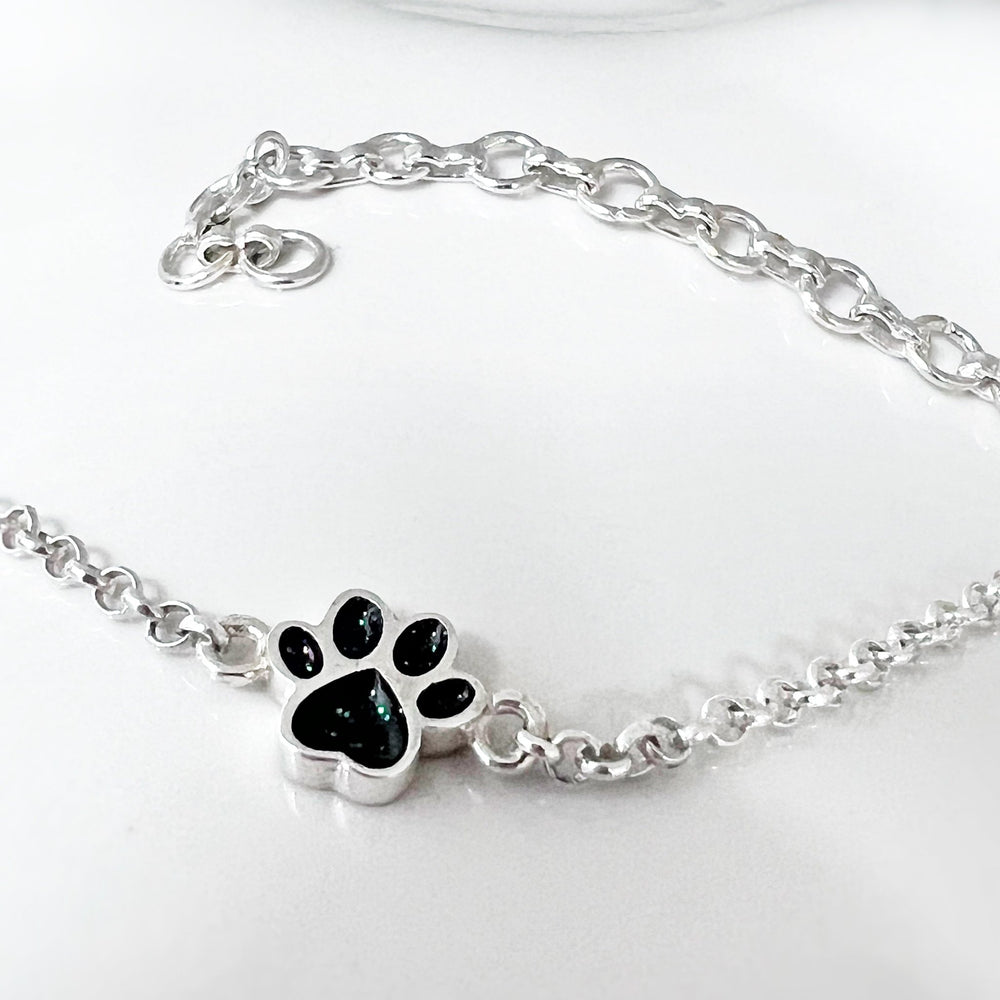 Dainty Paw Memorial Ashes Bracelet - Nicky Robin Memorial Jewellery