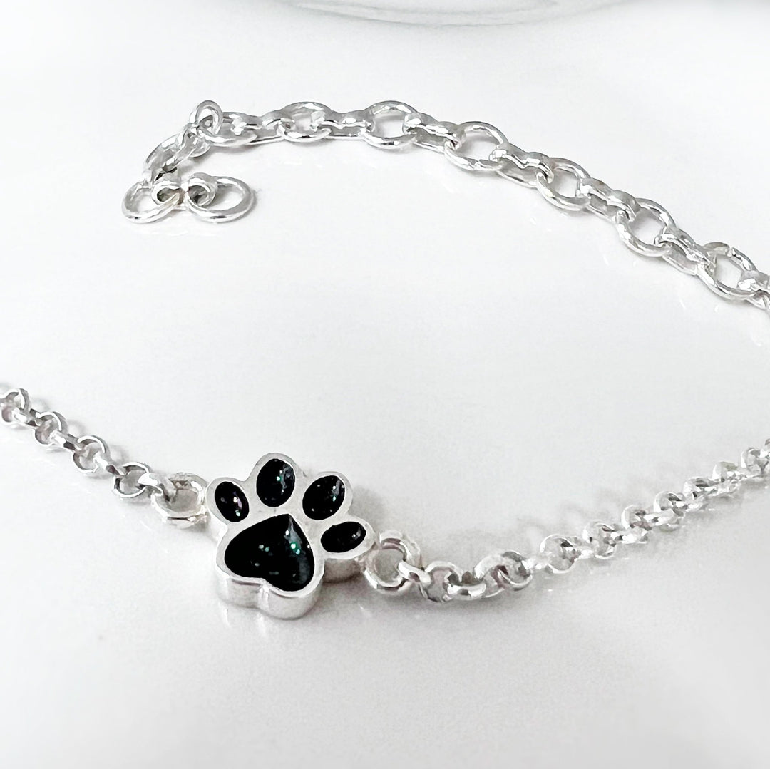 Dainty Paw Memorial Ashes Bracelet - Nicky Robin Memorial Jewellery