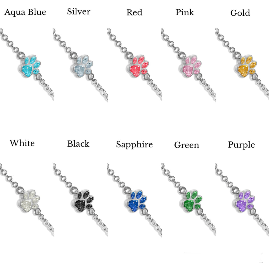 Dainty Paw Memorial Ashes Bracelet - Nicky Robin Memorial Jewellery