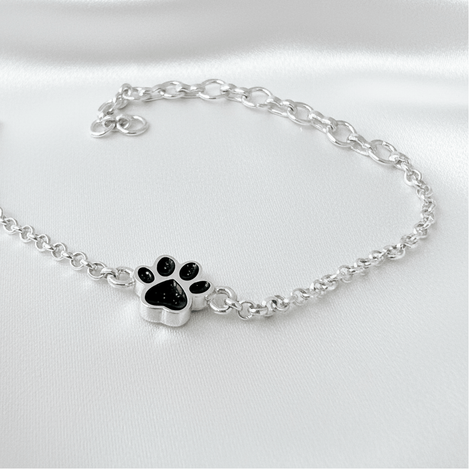 Dainty Paw Memorial Ashes Bracelet - Nicky Robin Memorial Jewellery