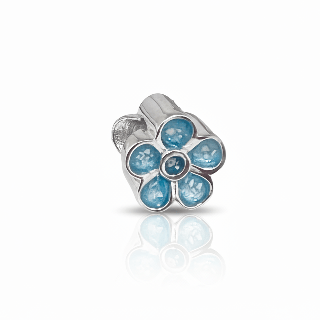 Dainty Pretty Forget Me Not Ashes Charm - Nicky Robin Memorial Jewellery