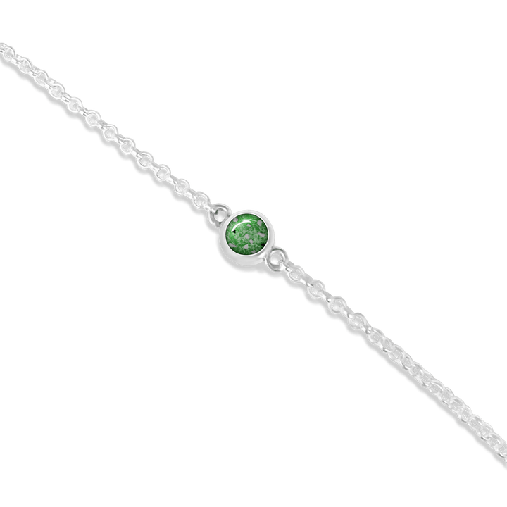 Dainty Round Memorial Ashes Bracelet - Nicky Robin Memorial Jewellery