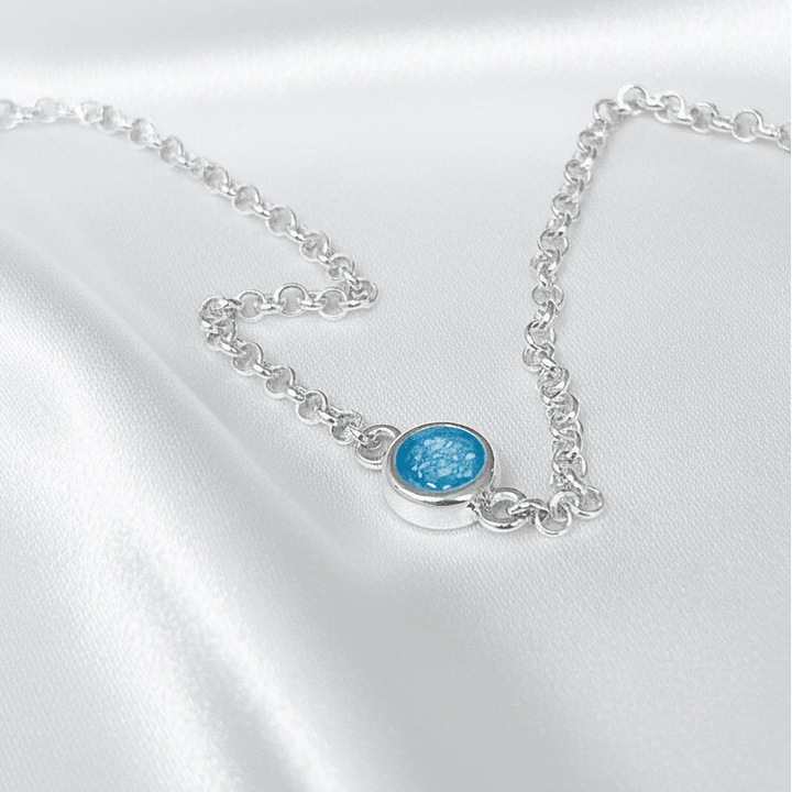 Dainty Round Memorial Ashes Bracelet - Nicky Robin Memorial Jewellery