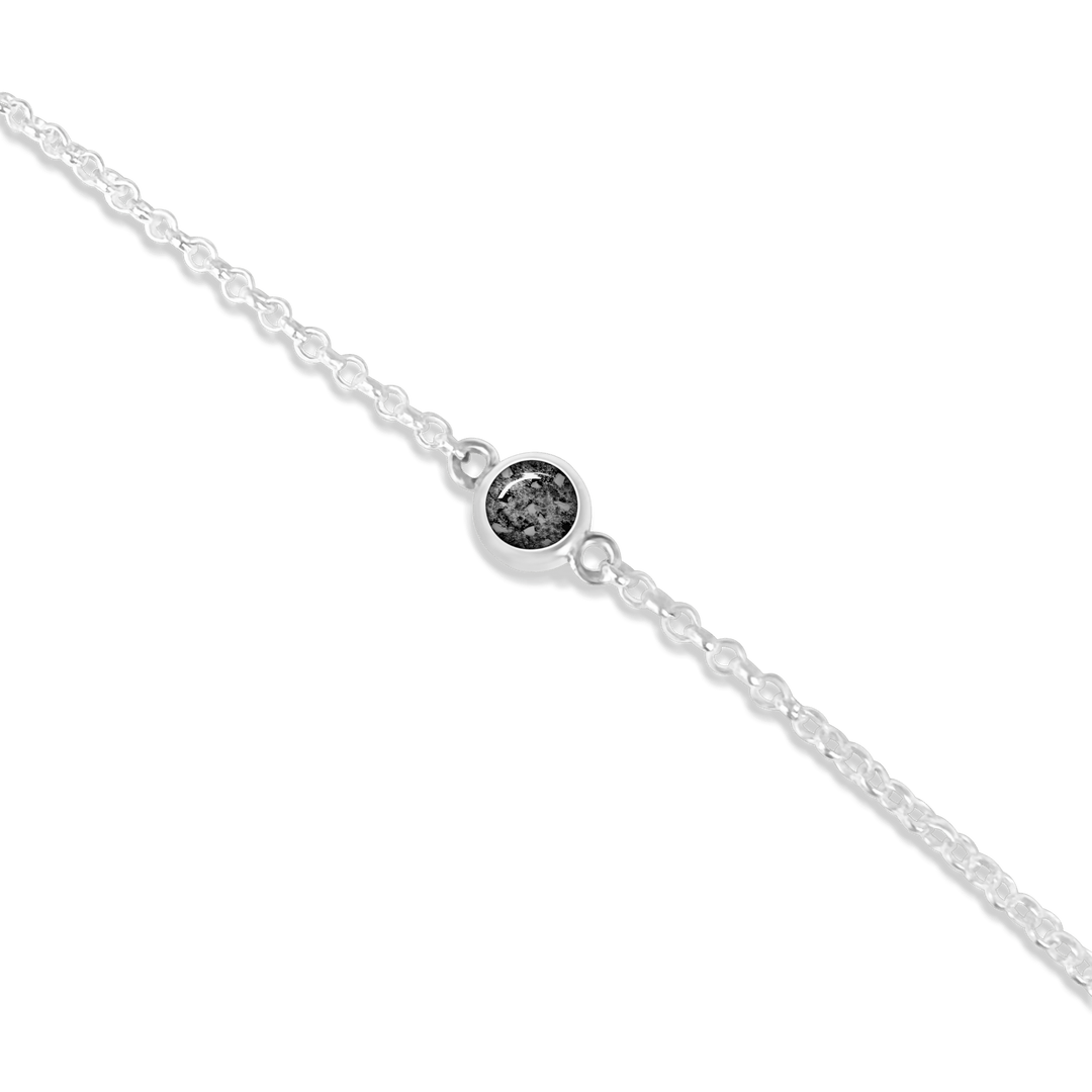 Dainty Round Memorial Ashes Bracelet - Nicky Robin Memorial Jewellery