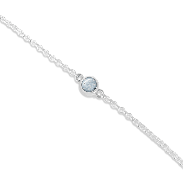 Dainty Round Memorial Ashes Bracelet - Nicky Robin Memorial Jewellery