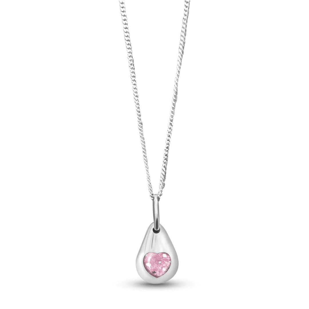 Dainty Teardrop Heart Memorial Necklace - Nicky Robin Memorial Jewellery