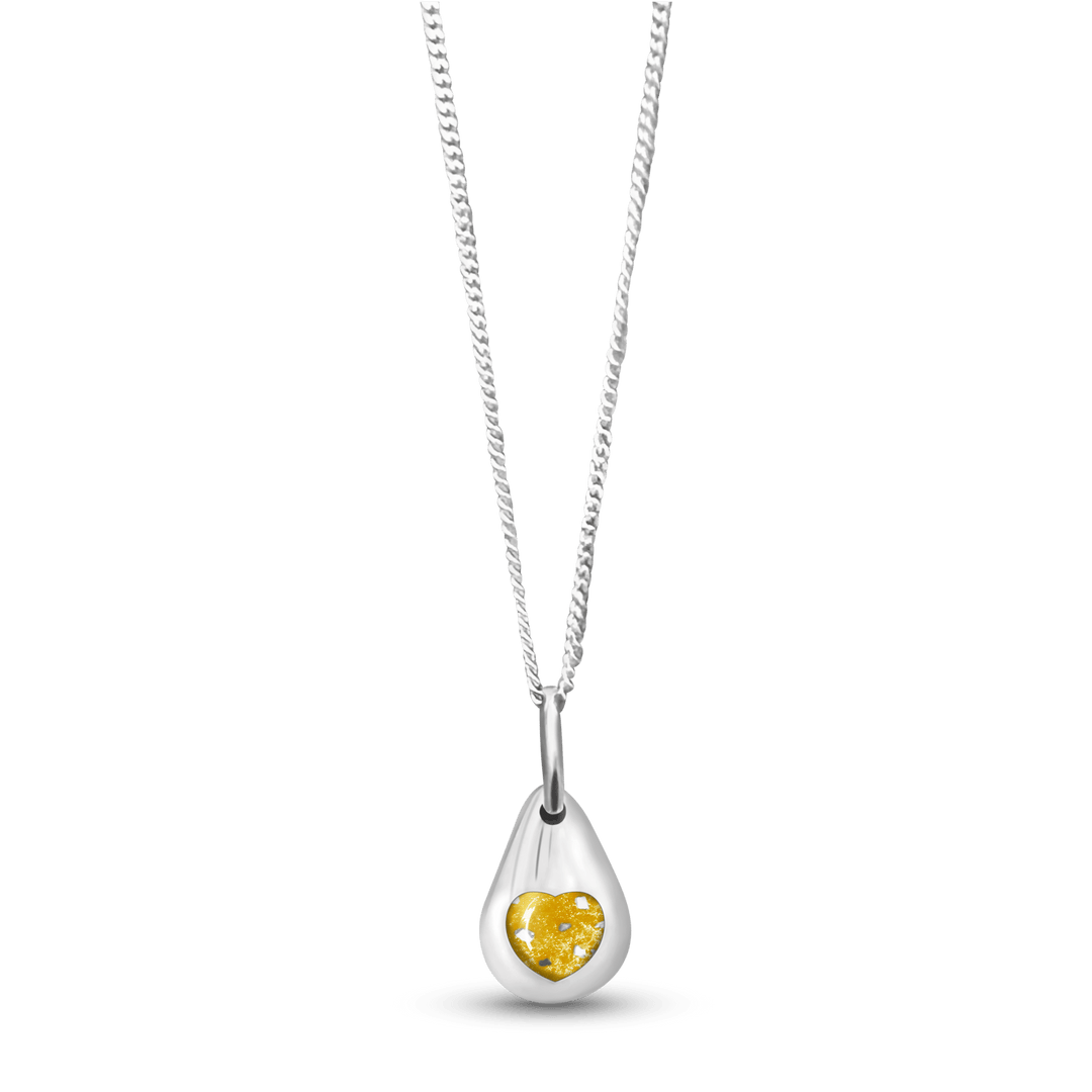 Dainty Teardrop Heart Memorial Necklace - Nicky Robin Memorial Jewellery
